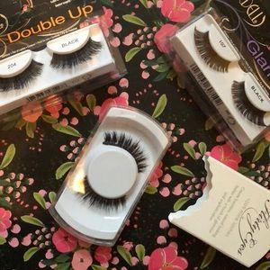 Three sets of glamorous false lashes